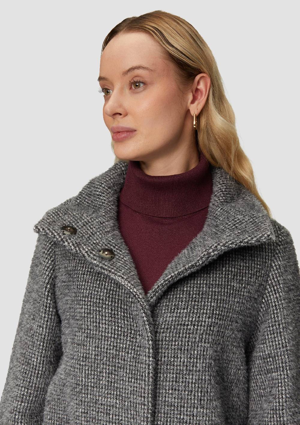 S.Oliver Flauschige Jacke Mit Strickbündchen Am Ärmel