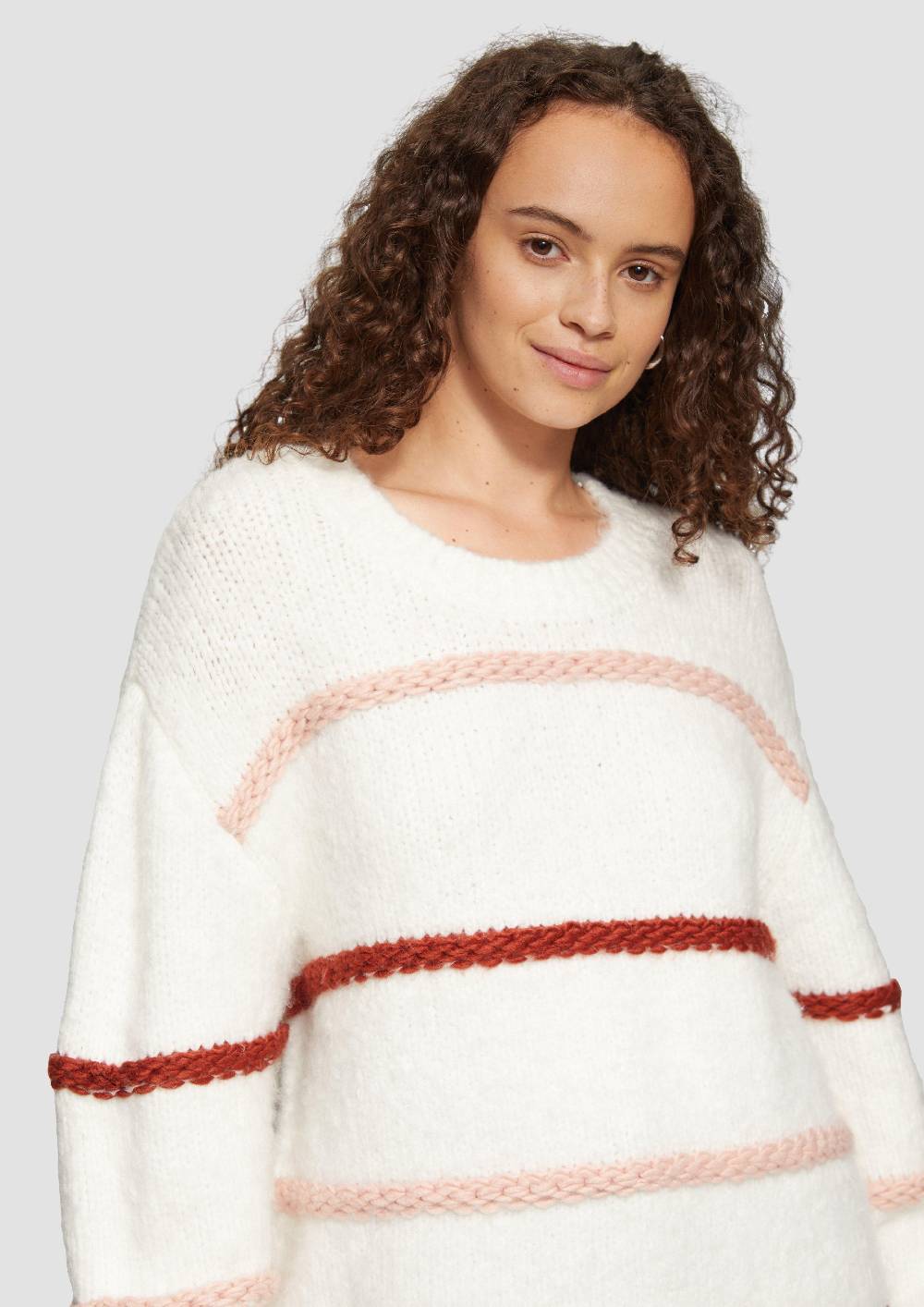 S.Oliver Flauschiger Pullover Mit überschnittenen Schultern