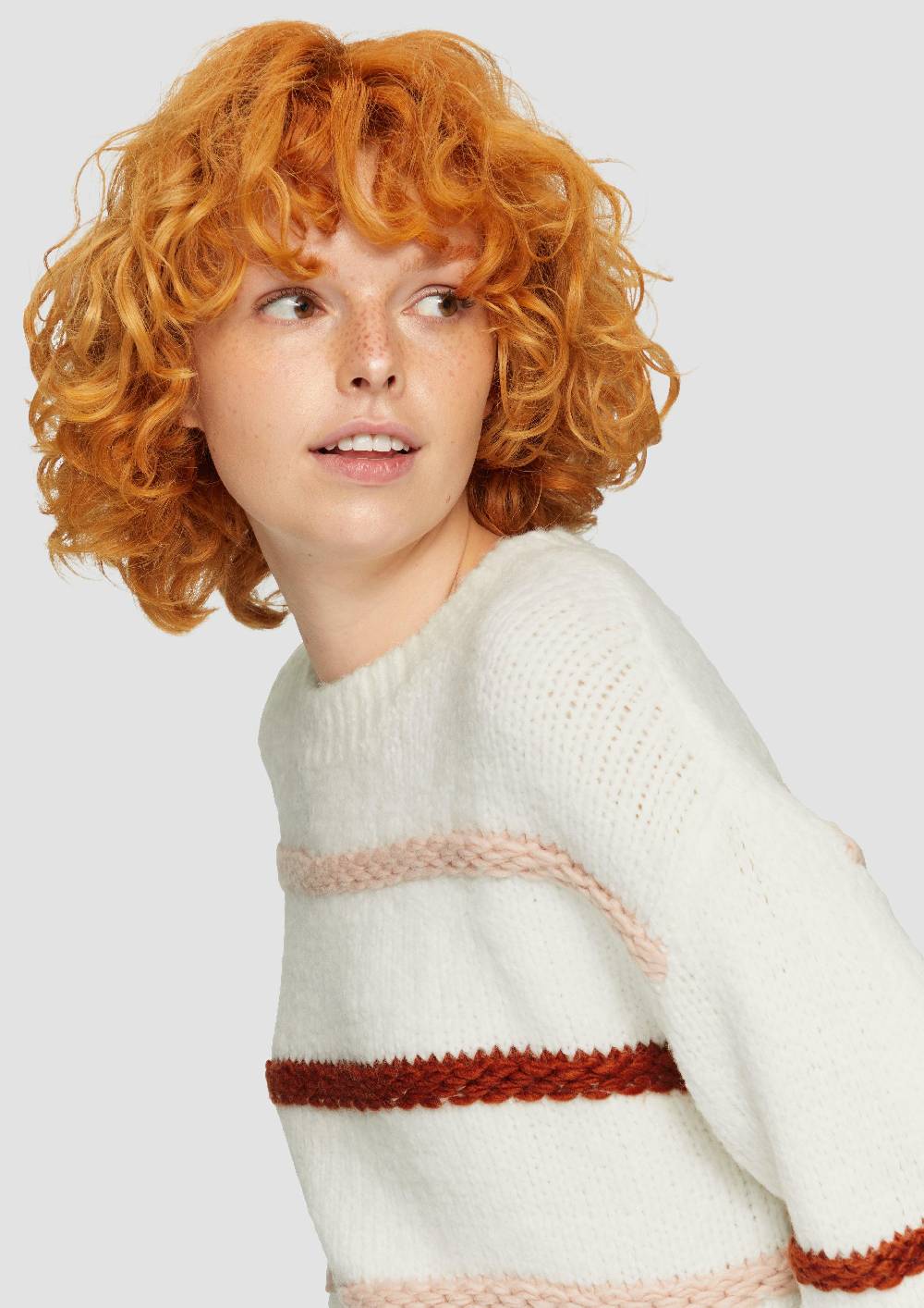 S.Oliver Flauschiger Pullover Mit überschnittenen Schultern