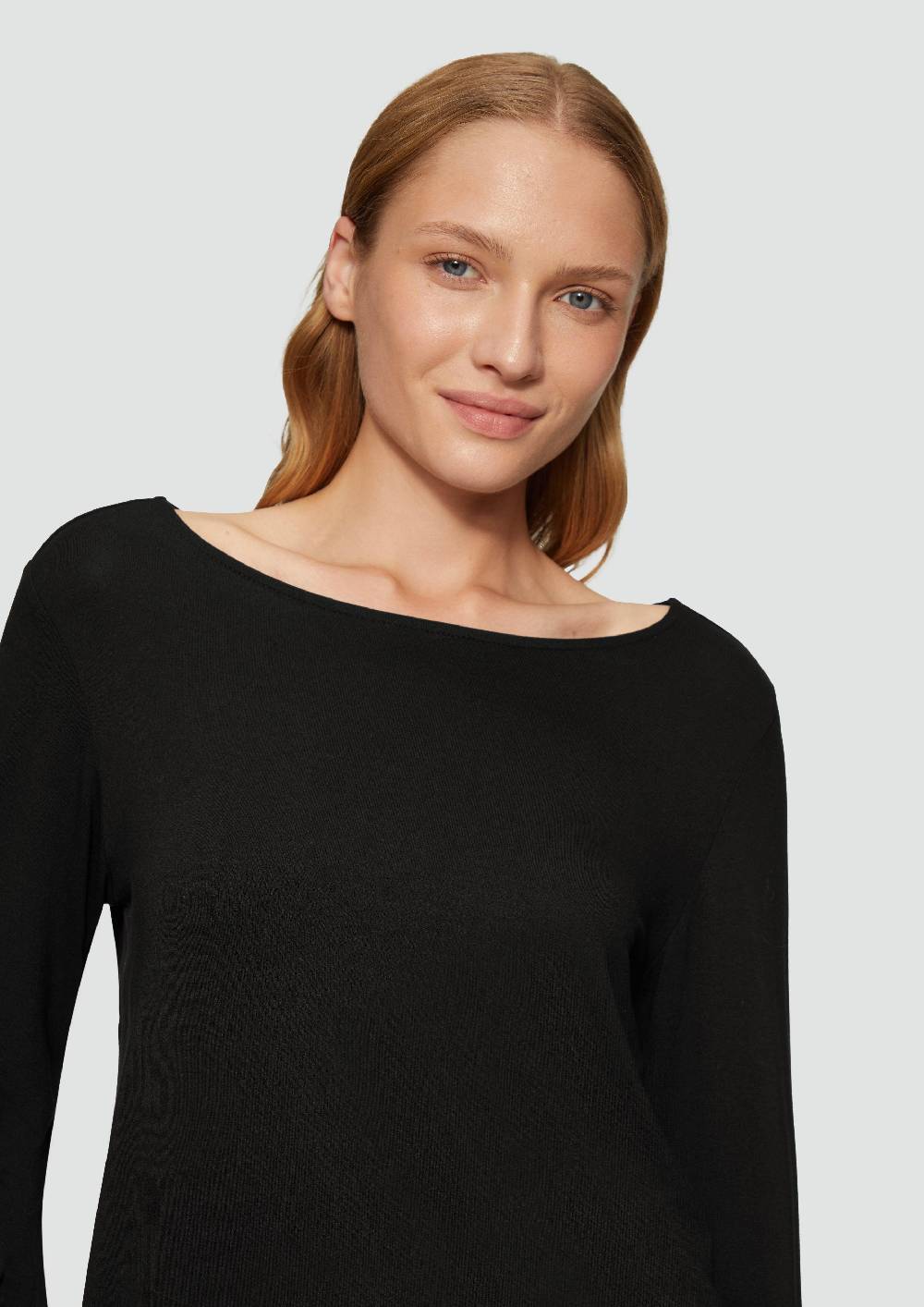 S.Oliver Fließendes Blusenshirt Mit U-Boot-Ausschnitt