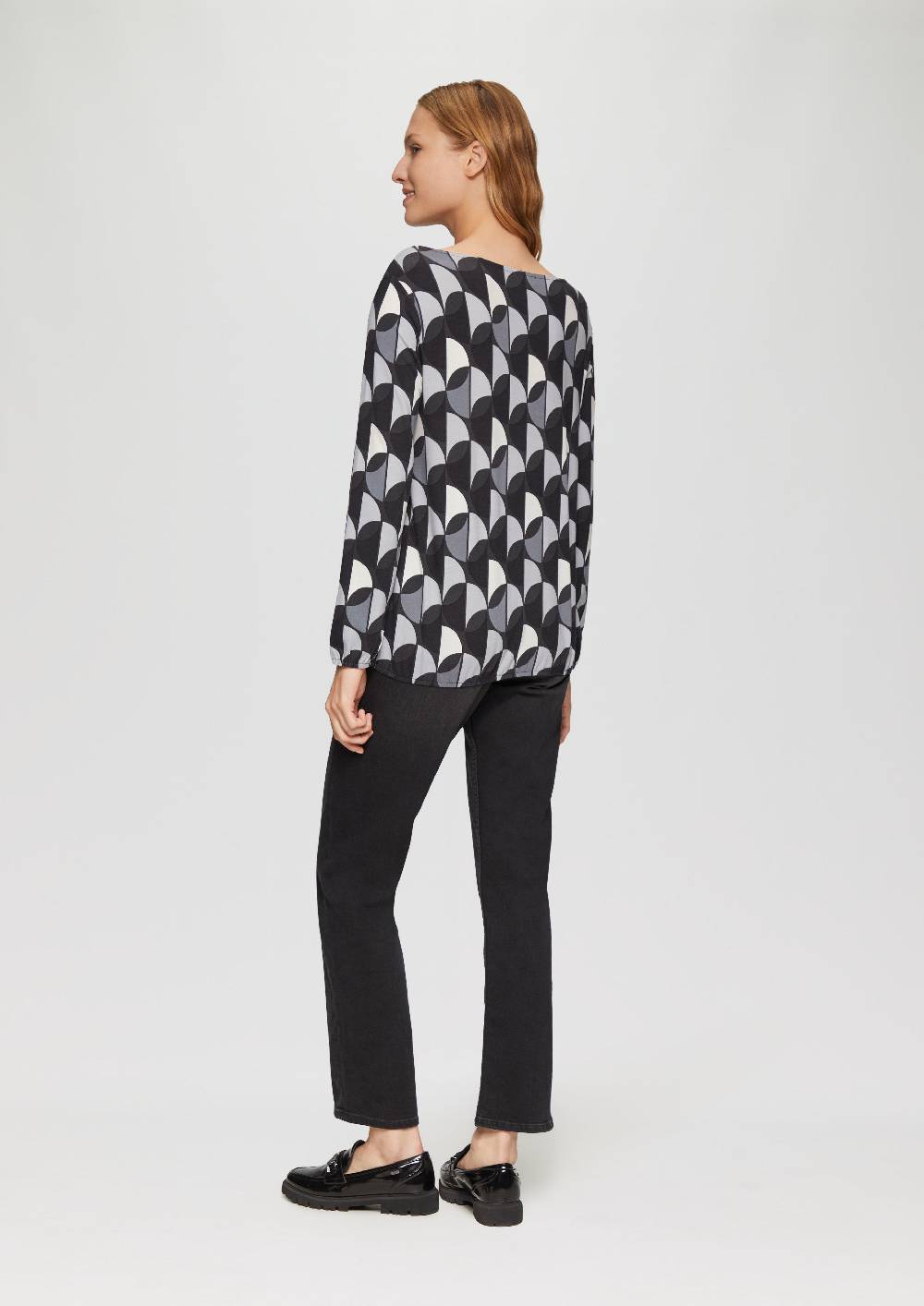 S.Oliver Fließendes Blusenshirt Mit U-Boot-Ausschnitt