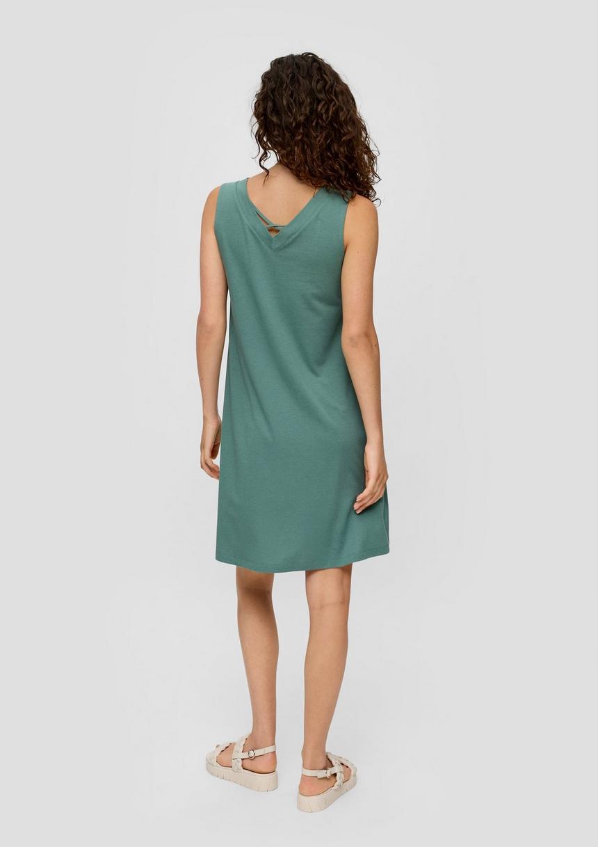 S.Oliver Fließendes Kleid Mit Gekreuztem Riemen-Detail Am Rücken