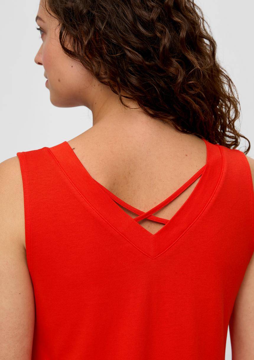 S.Oliver Fließendes Kleid Mit Gekreuztem Riemen-Detail Am Rücken