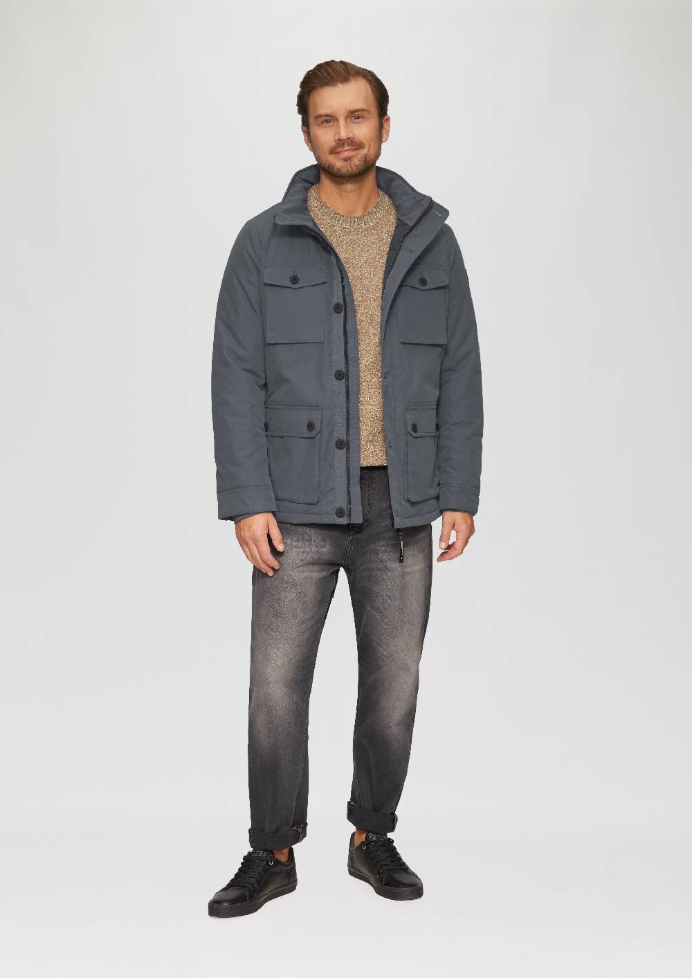 S.Oliver Gefütterte Jacke Mit Aufgesetzten Taschen Im Utility-Stil