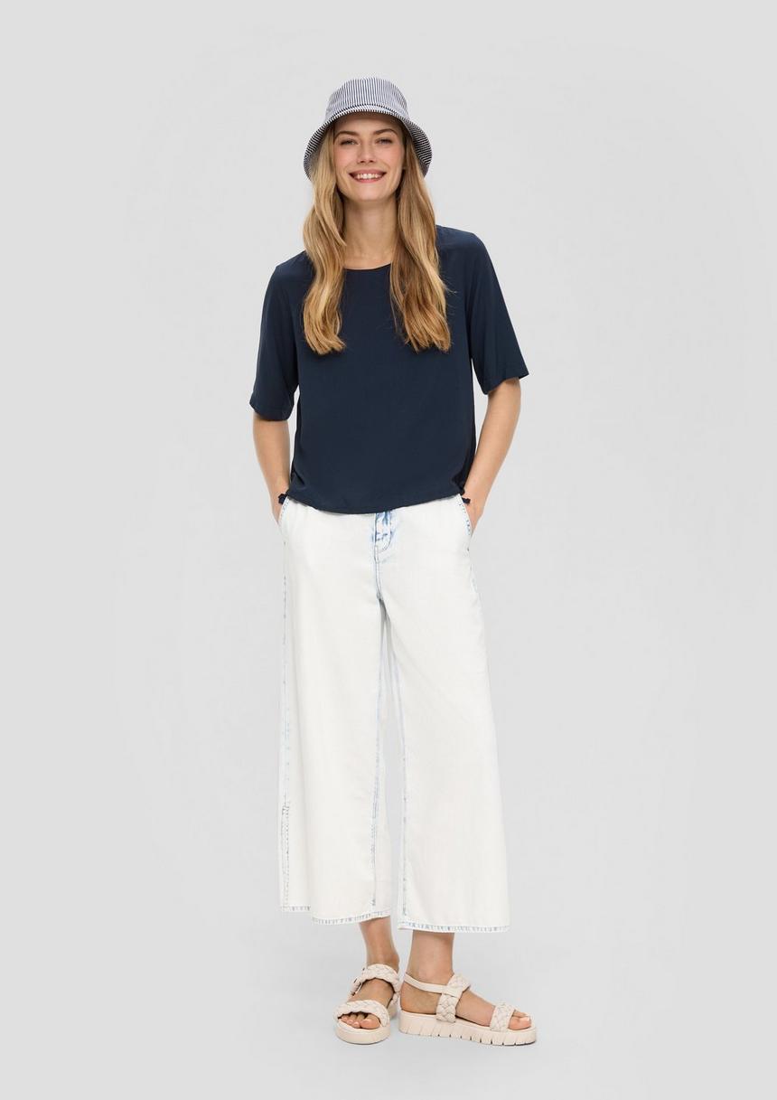 S.Oliver Gemustertes Blusenshirt Aus Viskose Im Relaxed Fit