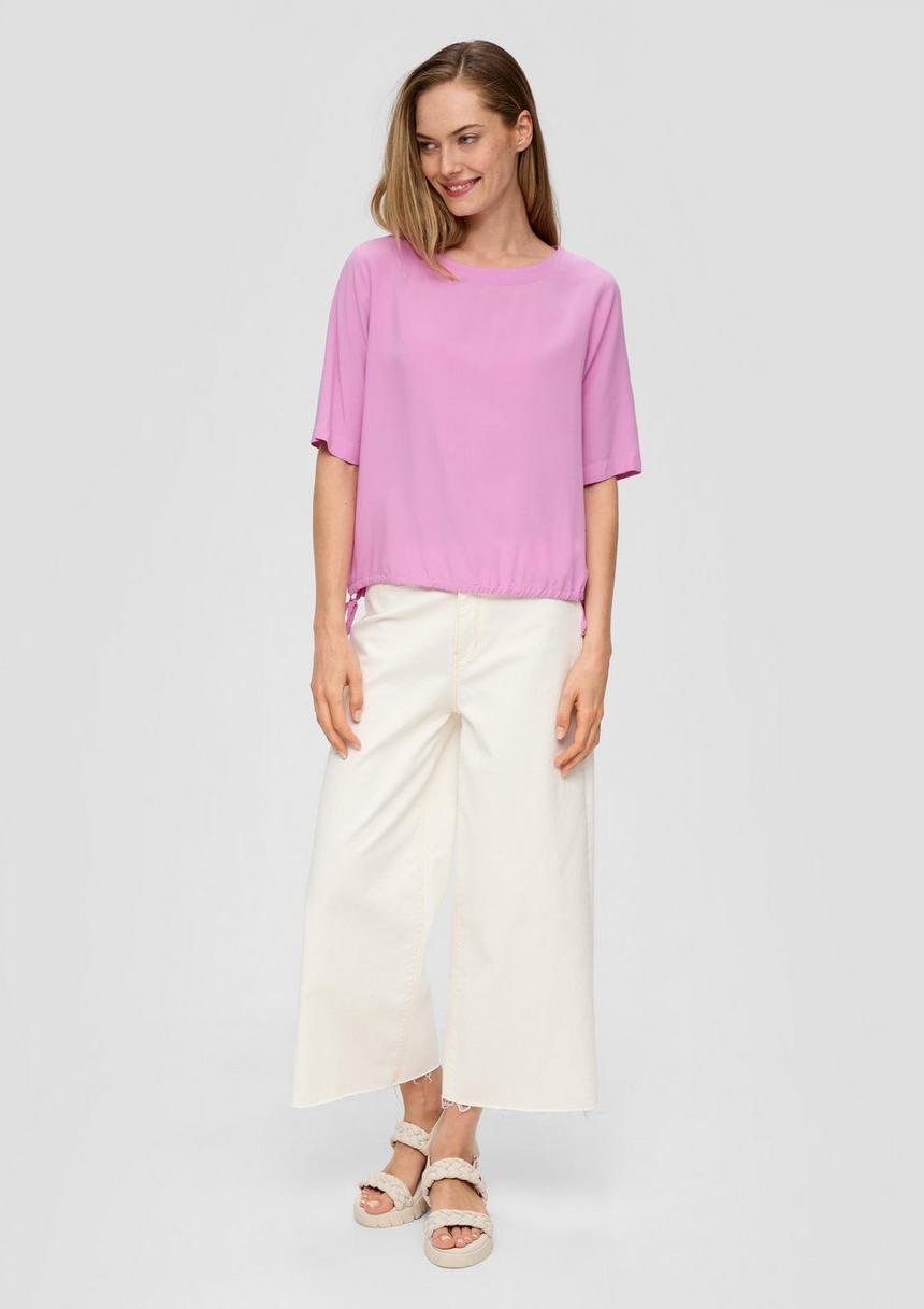 S.Oliver Gemustertes Blusenshirt Aus Viskose Im Relaxed Fit