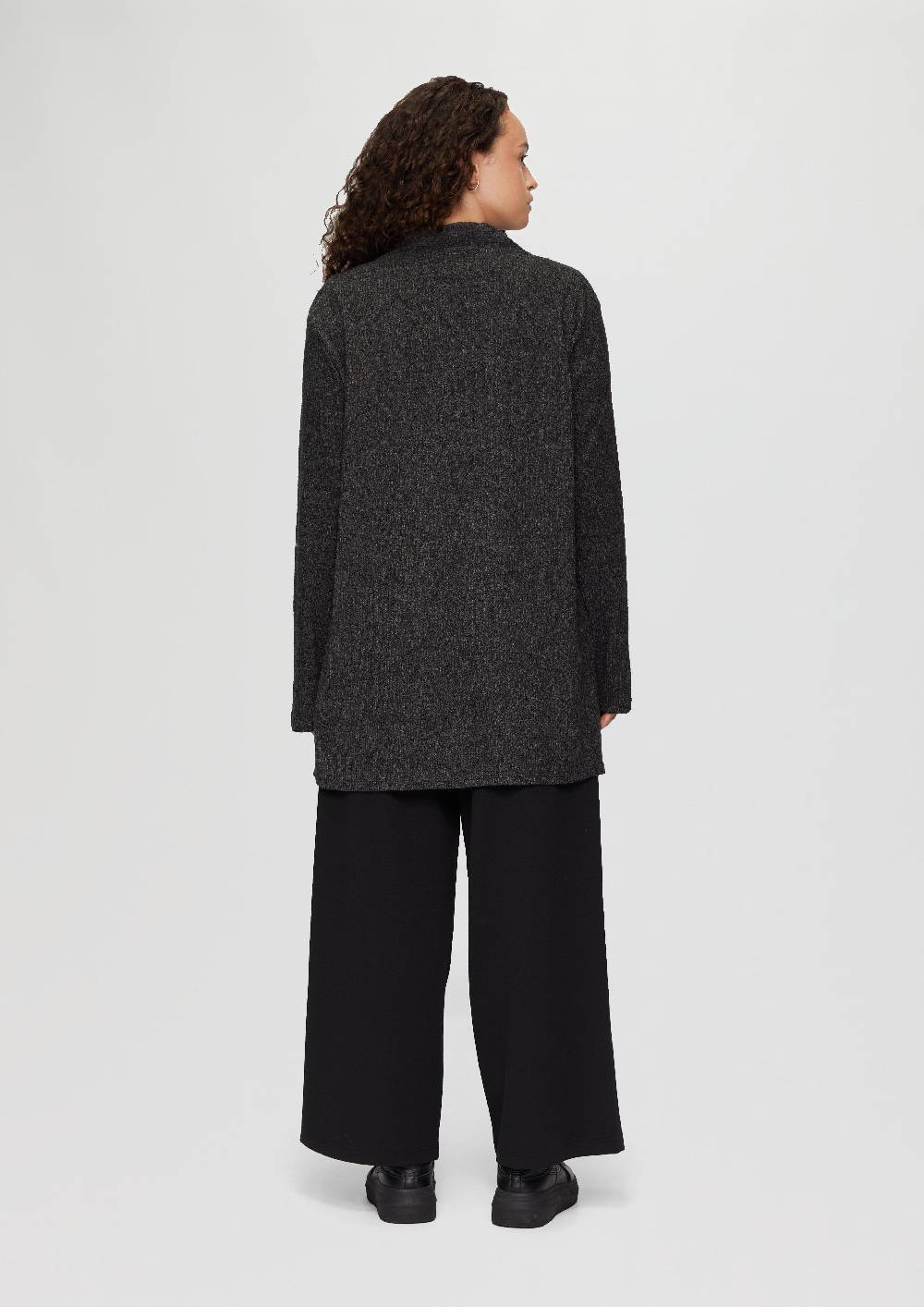 S.Oliver Gerippter Long-Cardigan In Melierter Optik