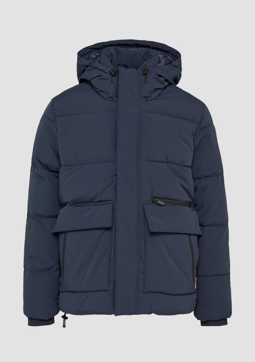 S.Oliver Gesteppte Winterjacke Mit Kapuze Und Innenkragen