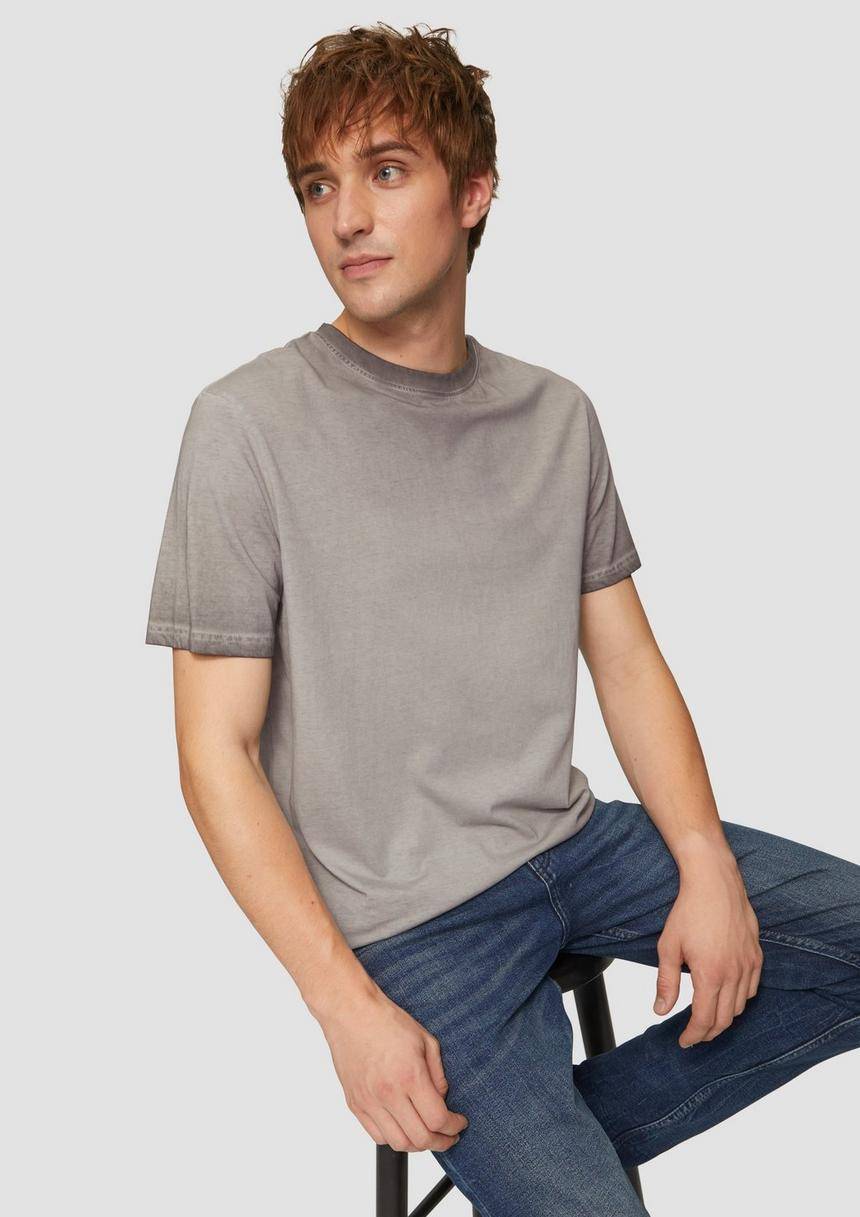 S.Oliver Gewaschenes T-Shirt Mit Rundhalsausschnitt