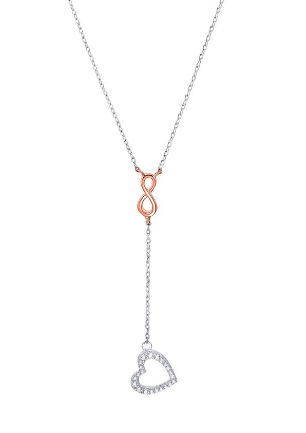 S.Oliver Halsschmuck rhodiniert+rosévergoldet aus Silber