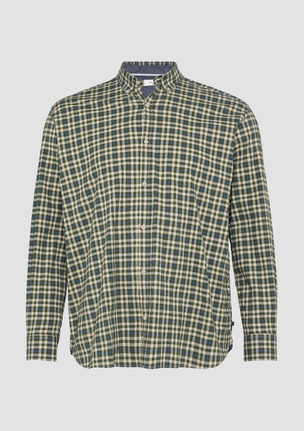 S.Oliver Hemd Mit Button-Down-Kragen Aus Baumwollstretch