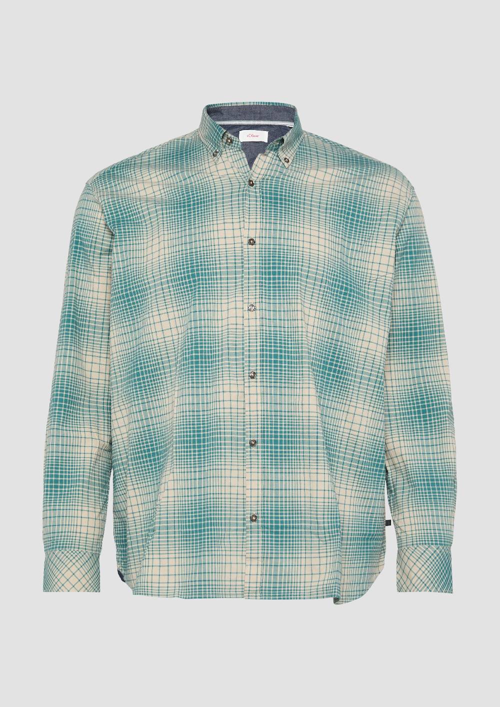 S.Oliver Hemd Mit Button-Down-Kragen Aus Baumwollstretch