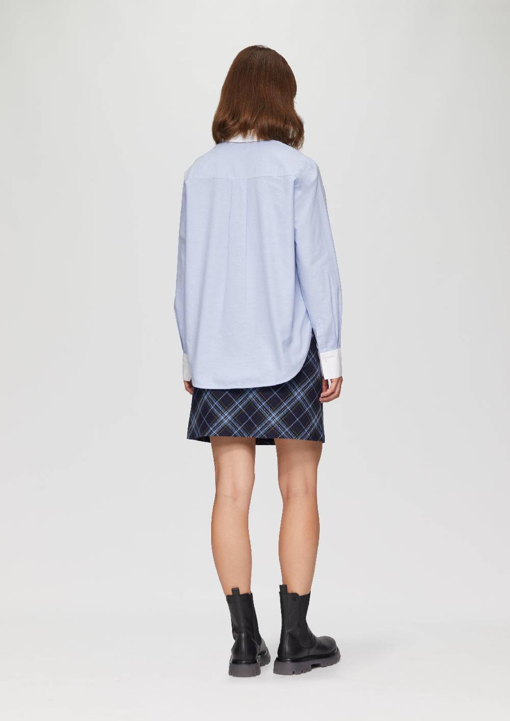 S.Oliver Hemdbluse Aus Baumwolle Mit Kontrast-Details