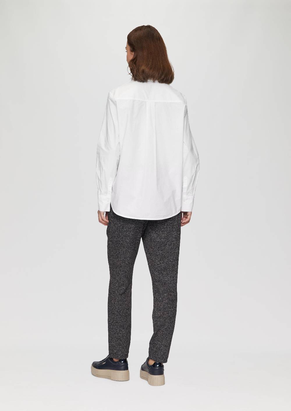 S.Oliver Hemdbluse Aus Baumwolle Mit Kontrast-Details