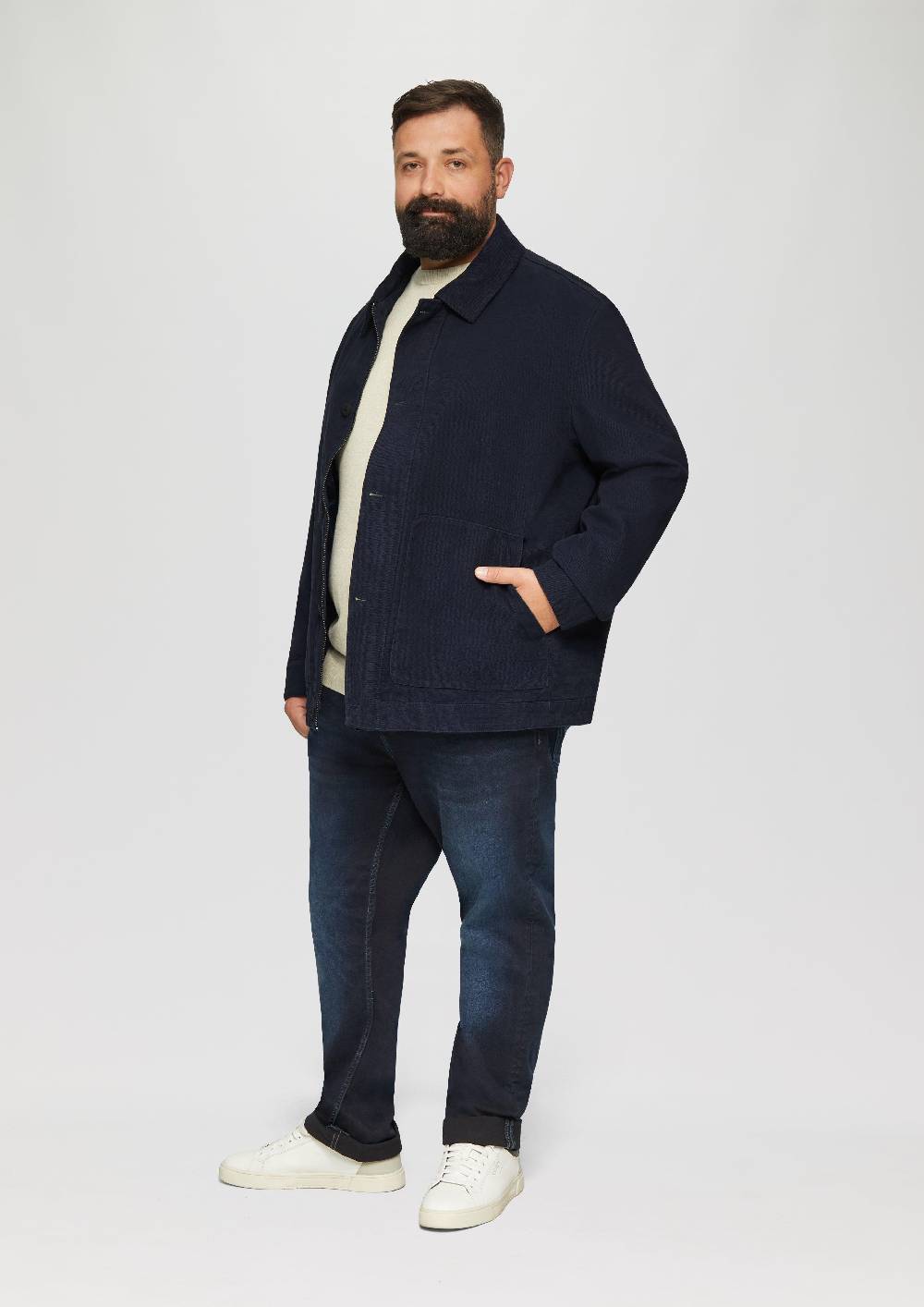 S.Oliver Jacke Mit Aufgesetzten Taschen Im Fabricmix