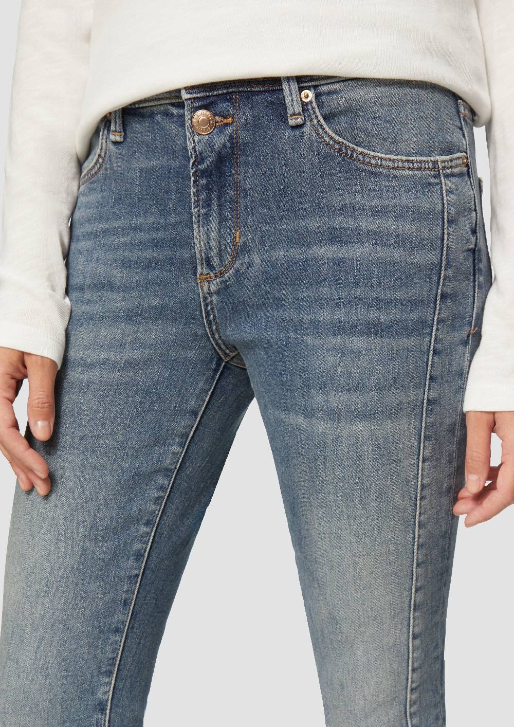 S.Oliver Jeans Betsy / Slim Fit / Mid Rise / Slim Leg / Mit Seitlichem Nahtdetail