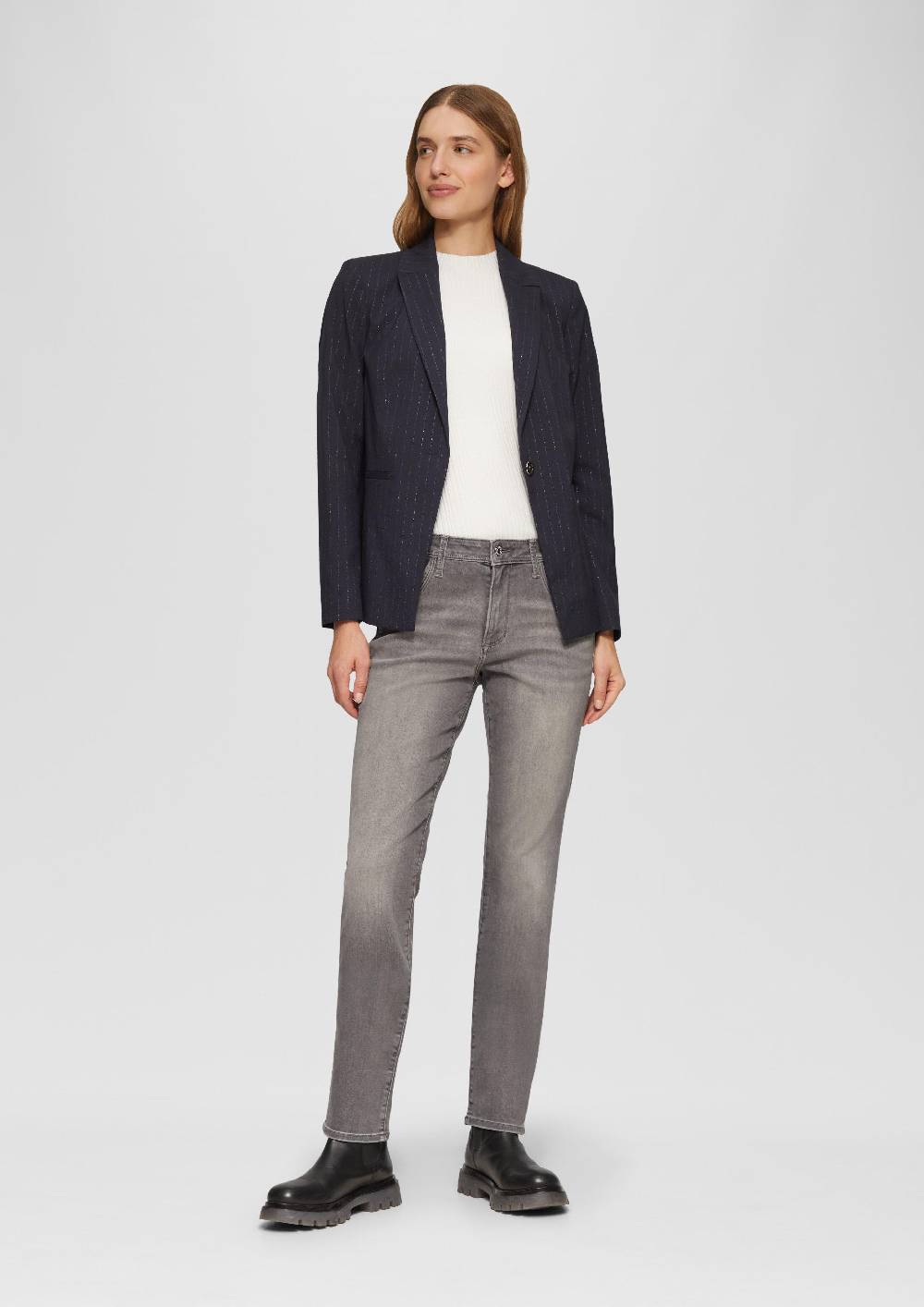 S.Oliver Jeans Betsy / Slim Fit / Mid Rise / Slim Leg / Mit Zipp-Detail