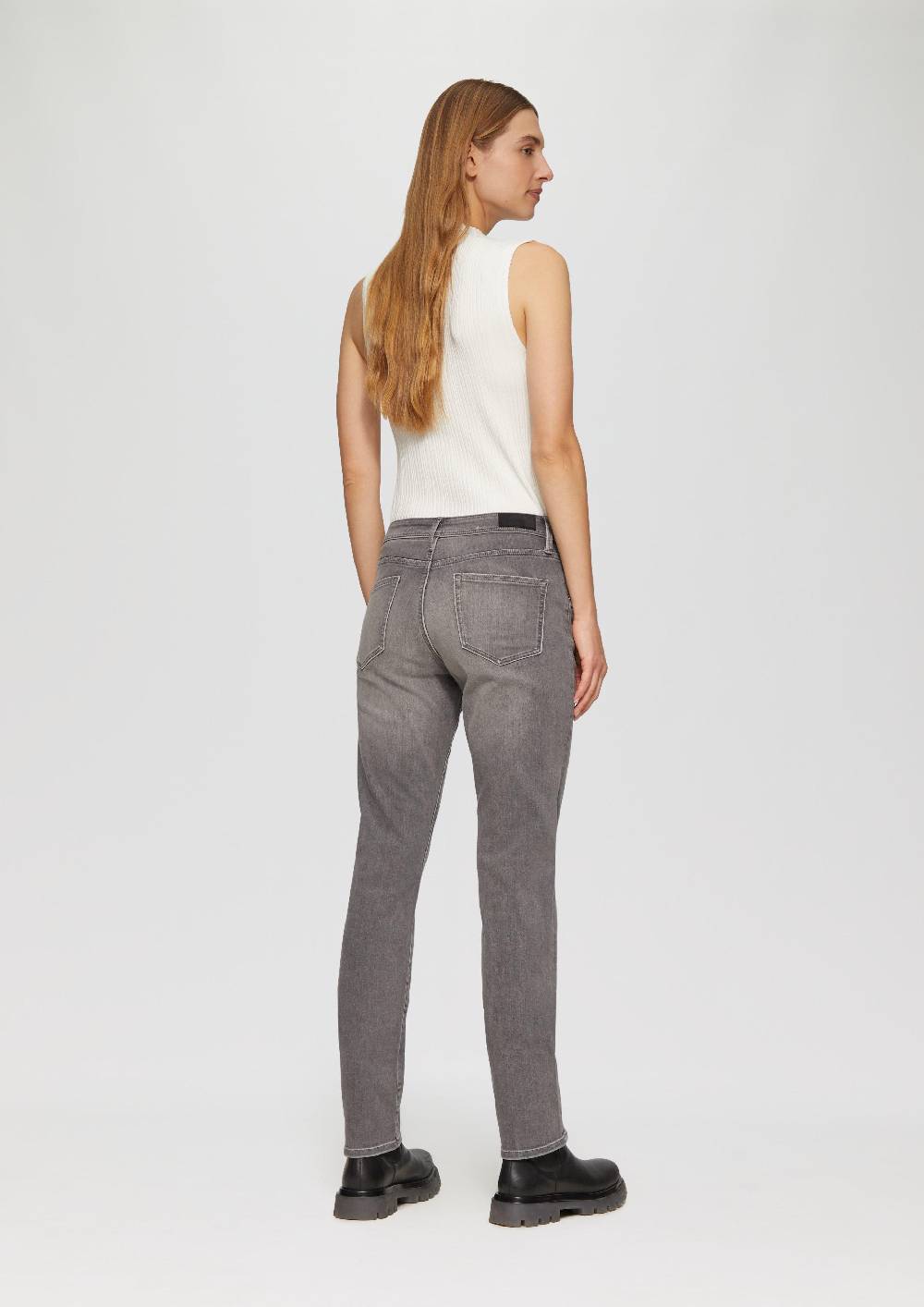 S.Oliver Jeans Betsy / Slim Fit / Mid Rise / Slim Leg / Mit Zipp-Detail