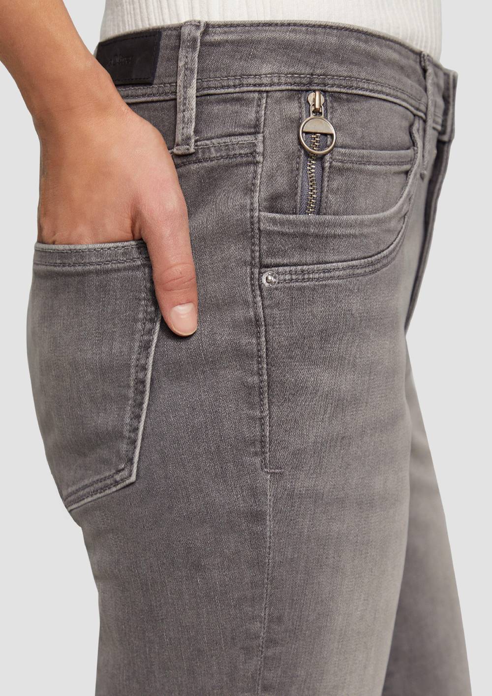 S.Oliver Jeans Betsy / Slim Fit / Mid Rise / Slim Leg / Mit Zipp-Detail