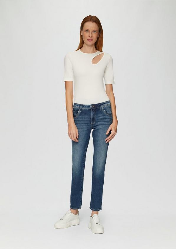 S.Oliver Jeans Betsy / Slim Fit / Mid Rise / Slim Leg / mit Zipp-Detail