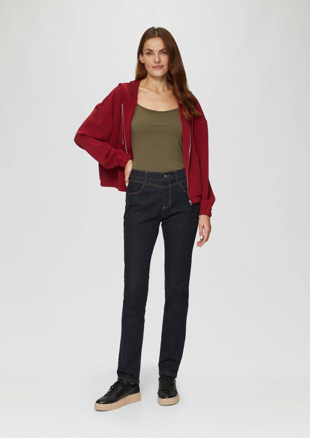 S.Oliver Jeans Betsy / Slim Fit / Mid Rise / Slim Leg / Rinsed Washed