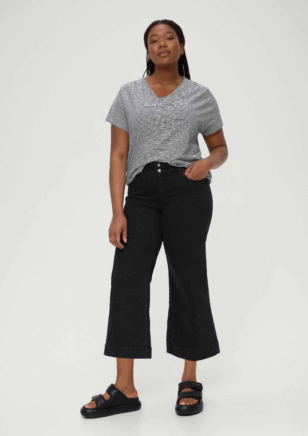 S.Oliver Jeans-Culotte / Regular Fit / Mid Rise / Wide Leg