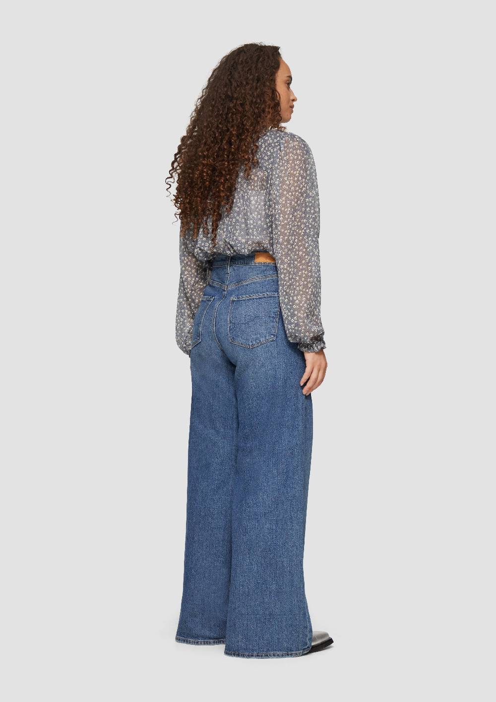 S.Oliver Jeans Curvy / Slim Fit / Mid Rise / Wide Leg / Mit Umschlag