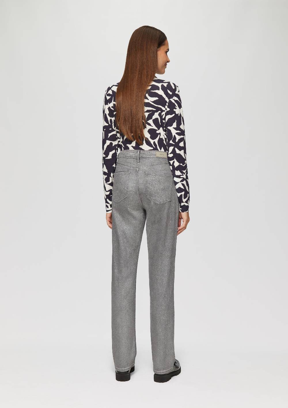 S.Oliver Jeans Karolin / Regular Fit / High Rise / Straight Leg / Mit Glitzereffekt