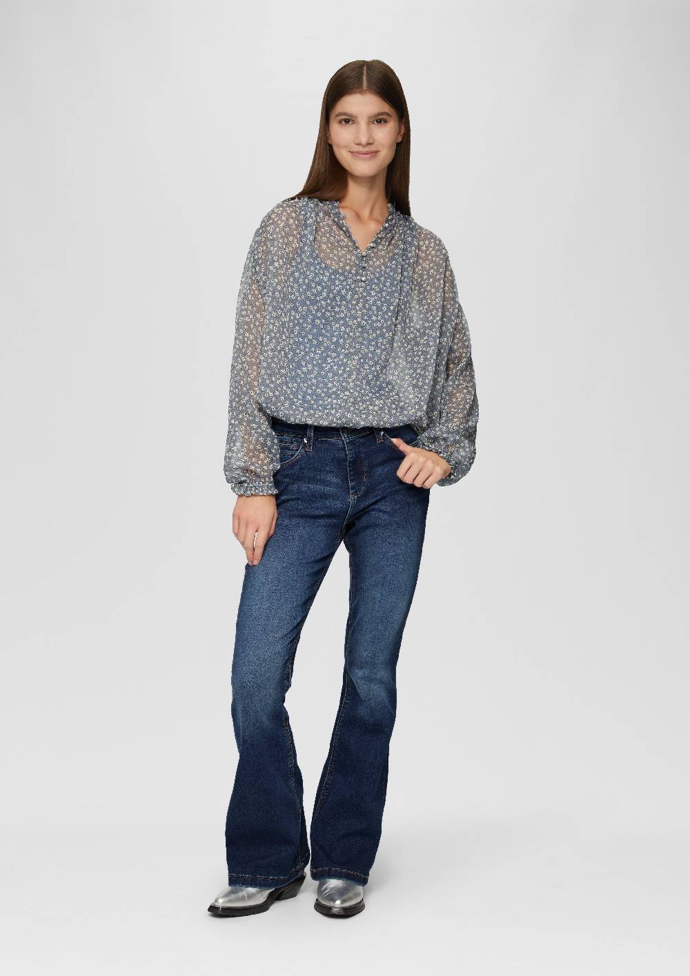 S.Oliver Jeans Reena / Slim Fit / High Rise / Flared Leg / Doppelter Bund