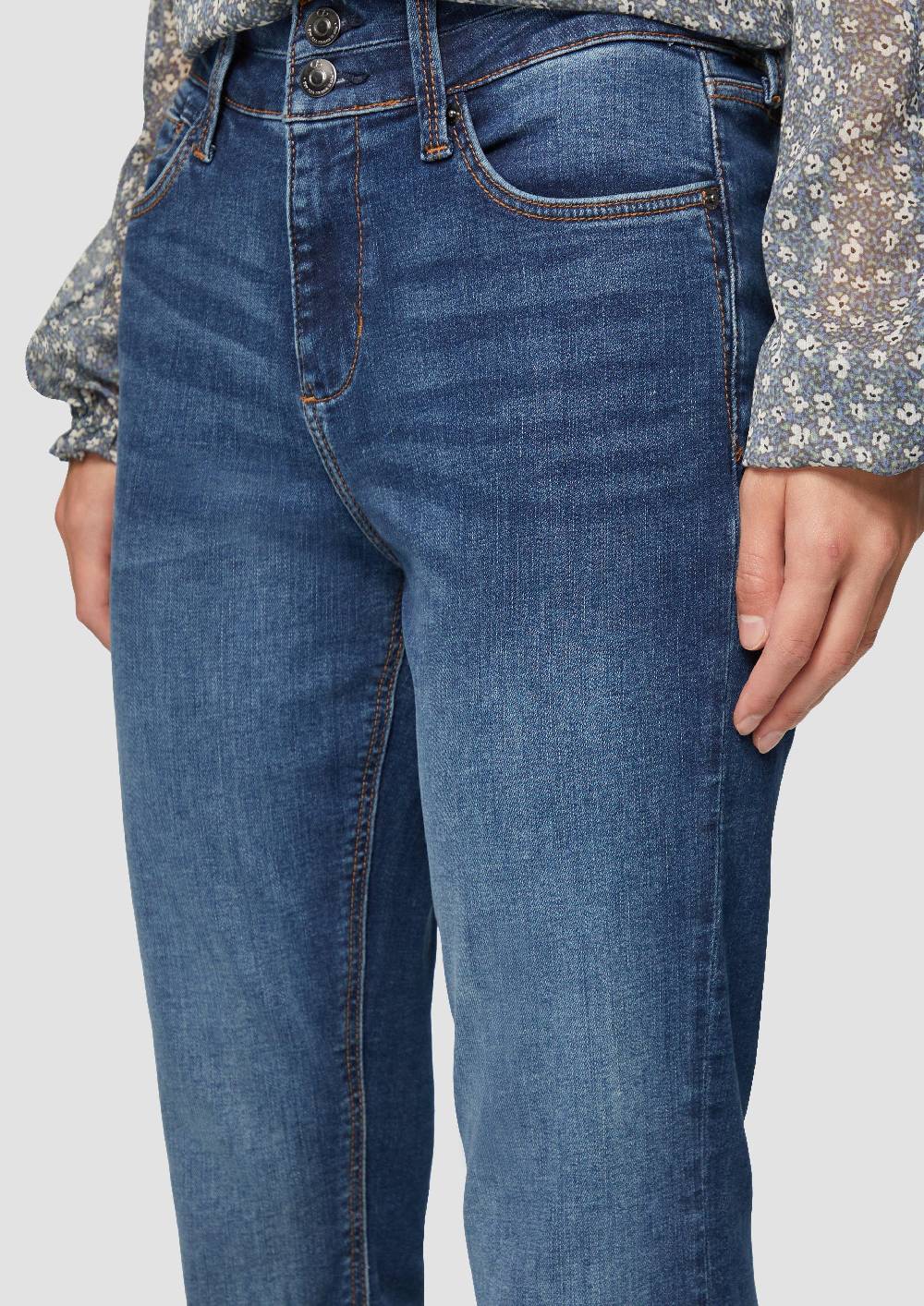 S.Oliver Jeans Reena / Slim Fit / High Rise / Flared Leg / Doppelter Bund