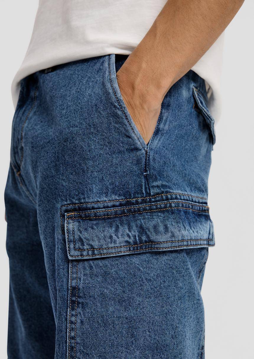 S.Oliver Jeans-Shorts / High Rise / Cargo-Taschen / Aus Reiner Baumwolle