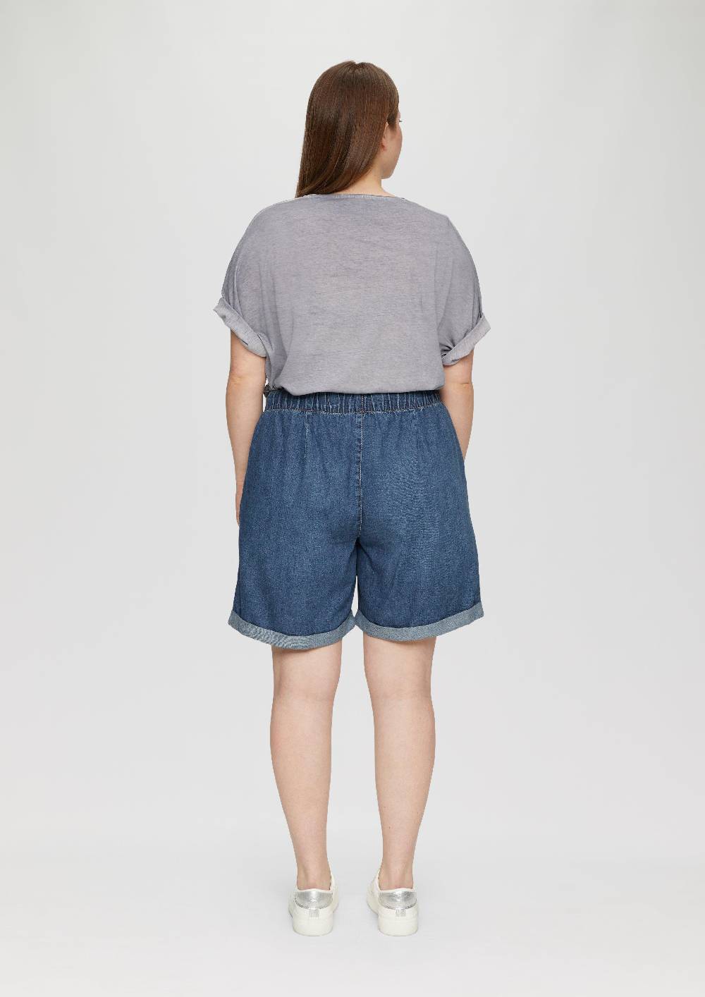 S.Oliver Jeans -Shorts / Mid Rise / Wide Leg / Elastischer Bund
