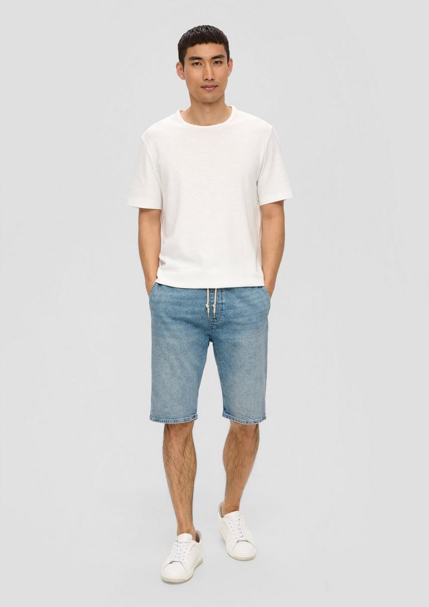 S.Oliver Jeans-Shorts / Regular Fit / Mid Rise / Straight Leg / Mit Elastikbund