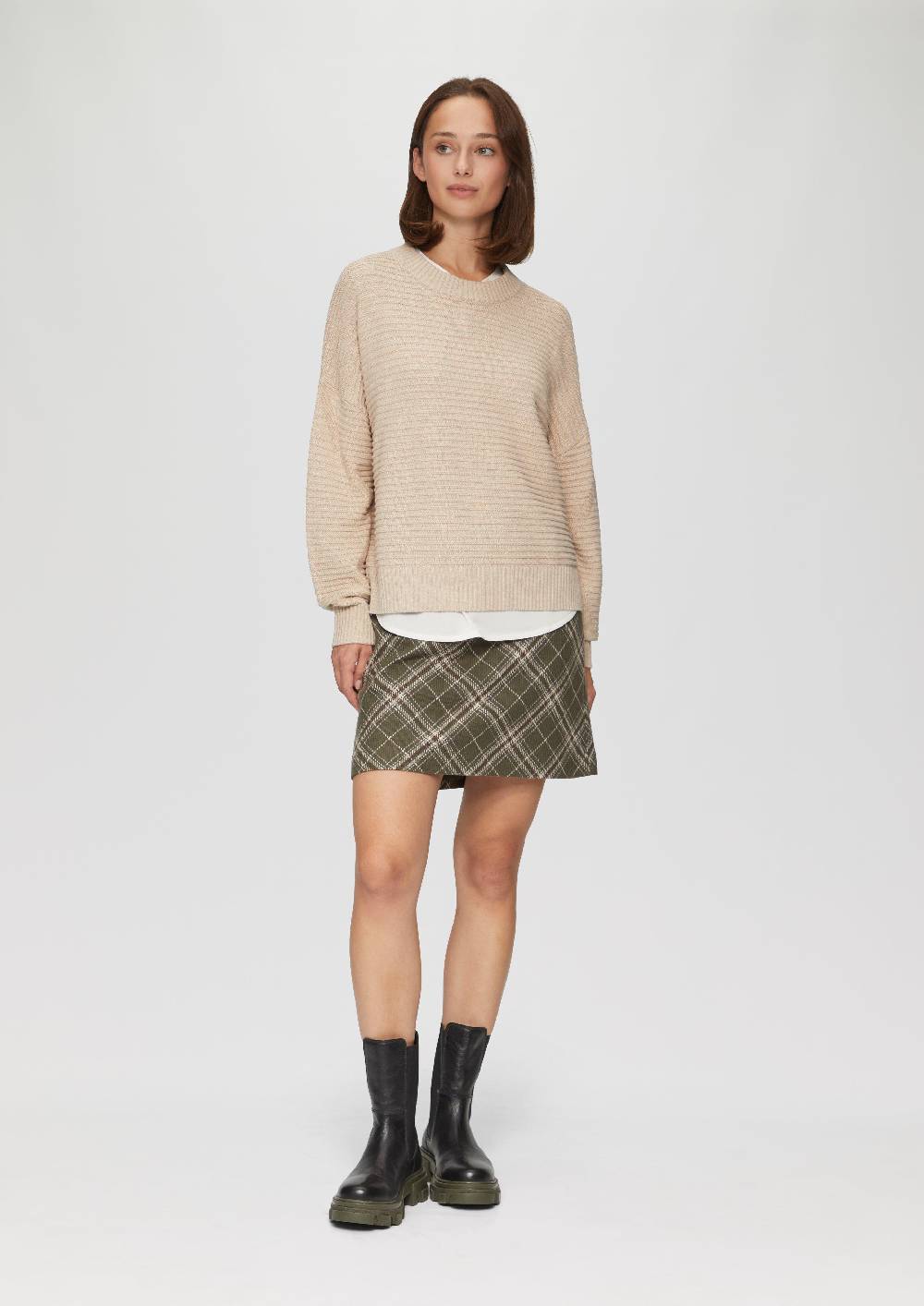 S.Oliver Jersey-Shirt Mit überschnittenen Schultern