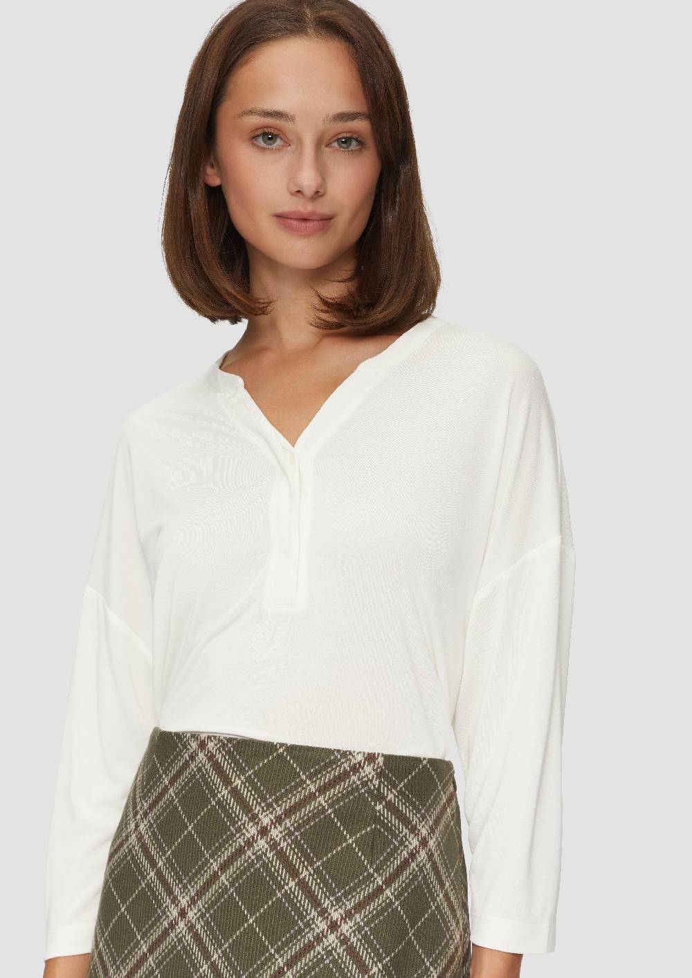 S.Oliver Jersey-Shirt Mit überschnittenen Schultern