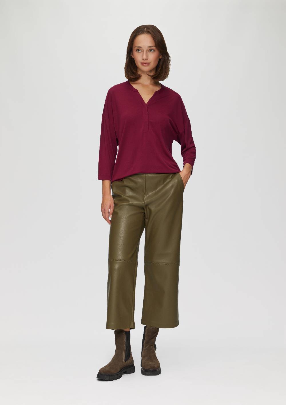 S.Oliver Jersey-Shirt Mit überschnittenen Schultern