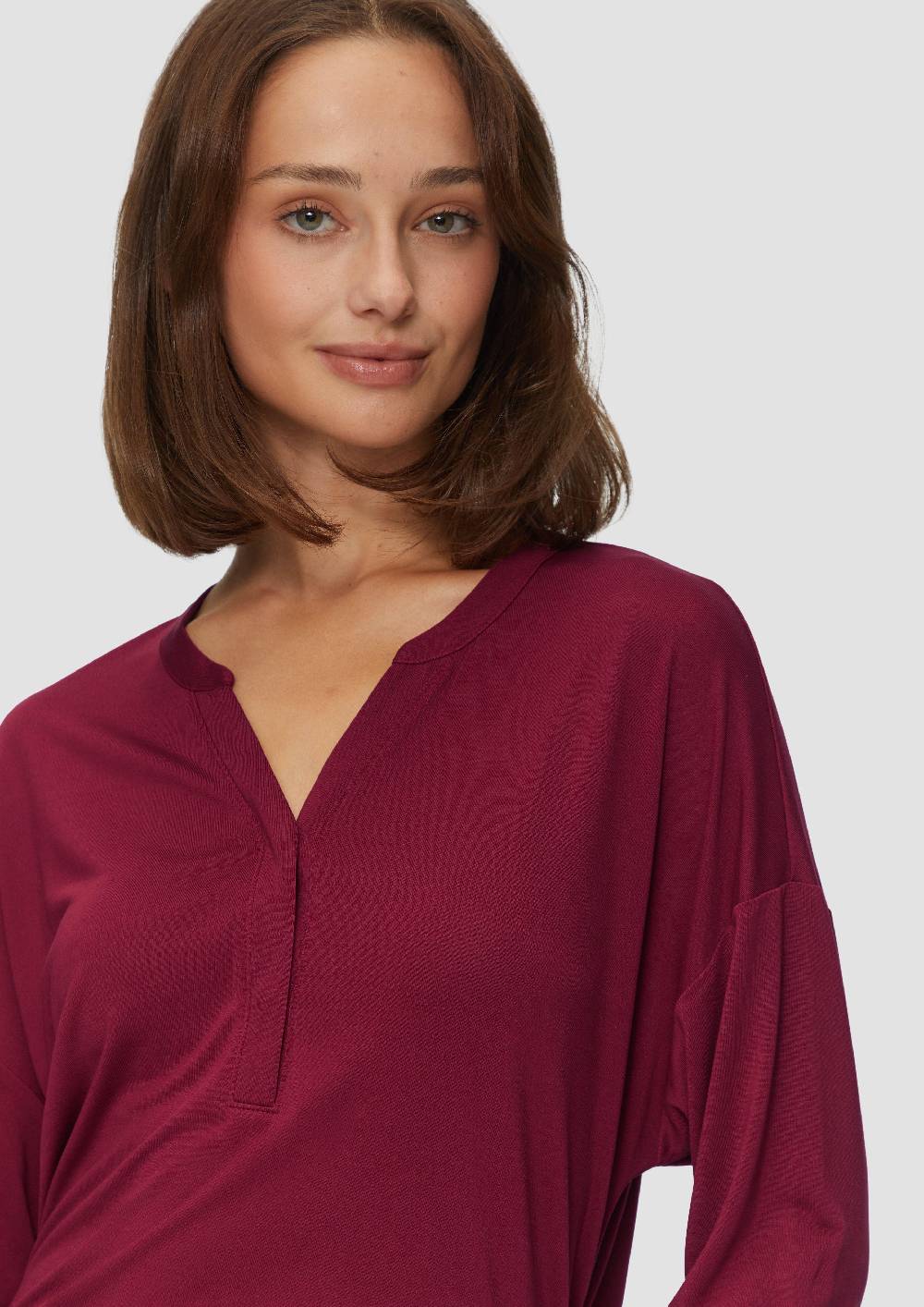 S.Oliver Jersey-Shirt Mit überschnittenen Schultern