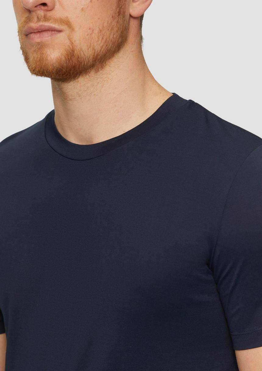 S.Oliver Jerseyshirt Im Slim Fit Aus Merzerisierter Baumwolle