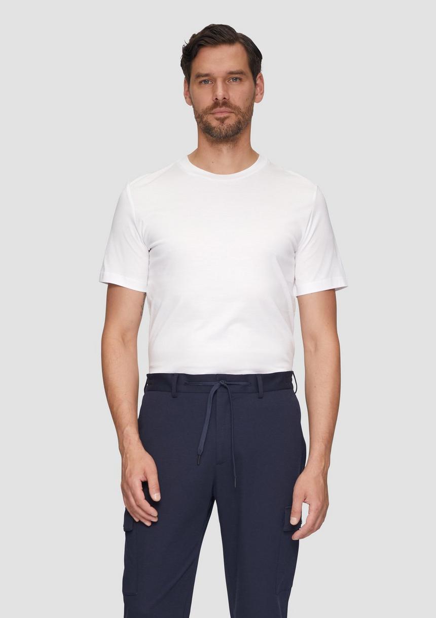 S.Oliver Jerseyshirt im Slim Fit aus merzerisierter Baumwolle