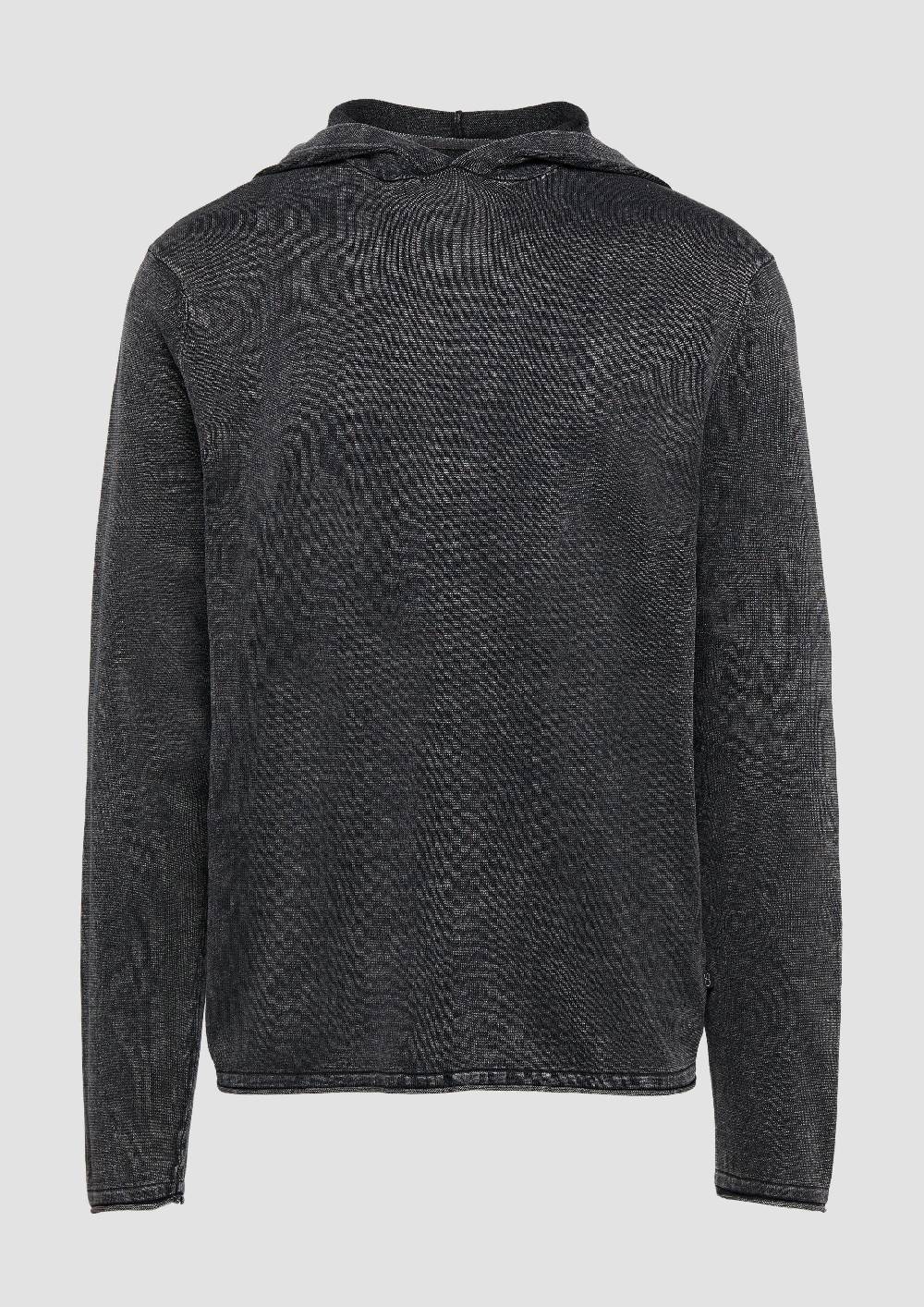 S.Oliver Kapuzenpullover Aus Feinstrick In Gewaschener Optik