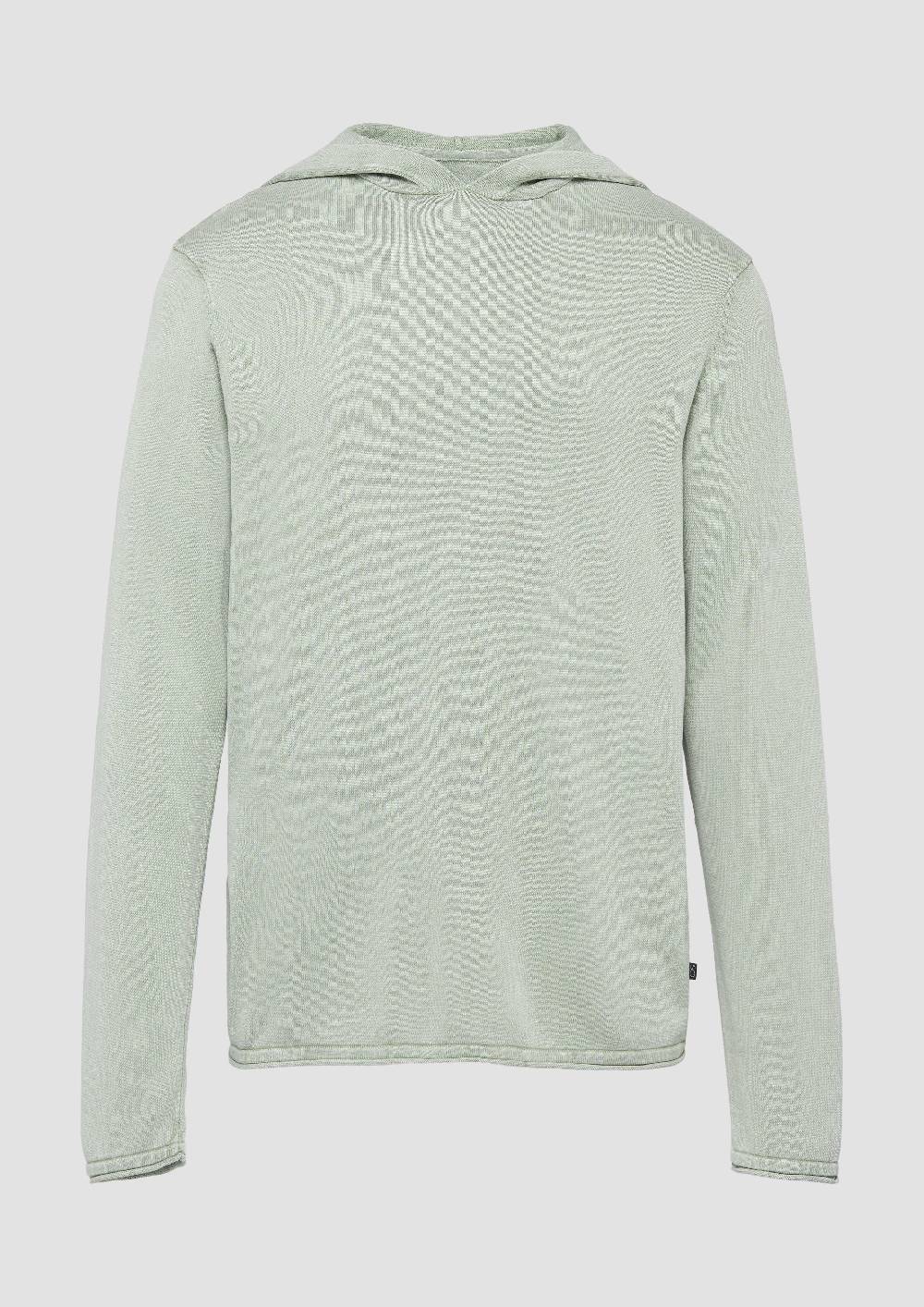 S.Oliver Kapuzenpullover Aus Feinstrick In Gewaschener Optik
