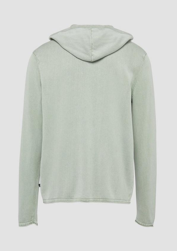 S.Oliver Kapuzenpullover aus Feinstrick in gewaschener Optik