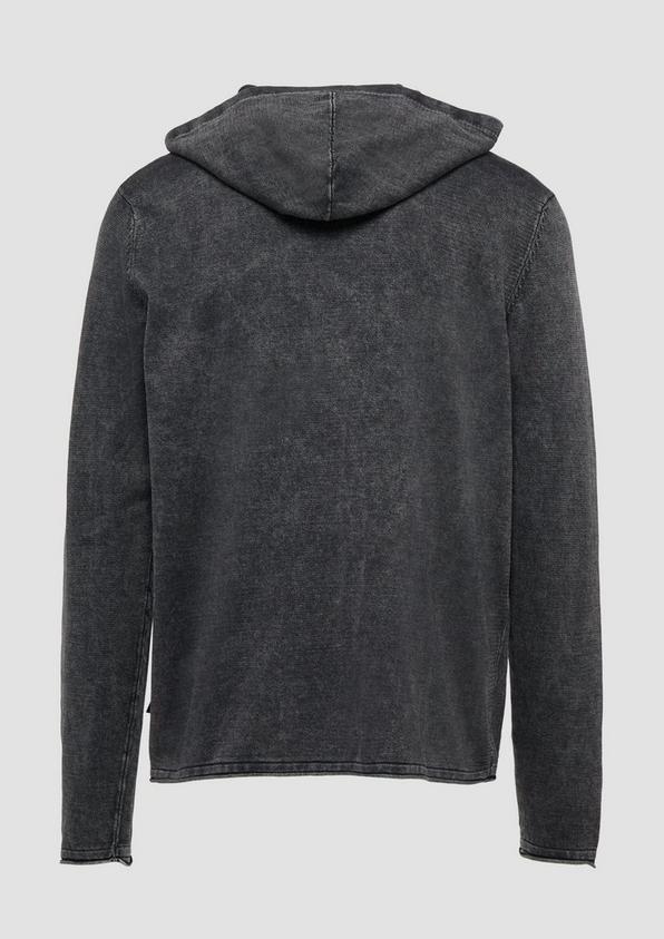 S.Oliver Kapuzenpullover aus Feinstrick in gewaschener Optik