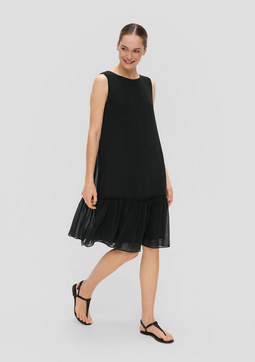 S.Oliver Knieumspielendes Chiffon-Kleid Mit Volants