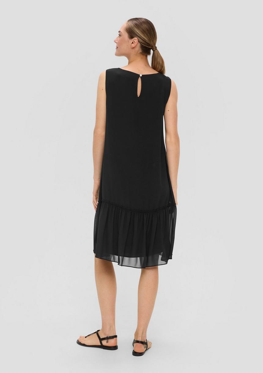 S.Oliver Knieumspielendes Chiffon-Kleid Mit Volants