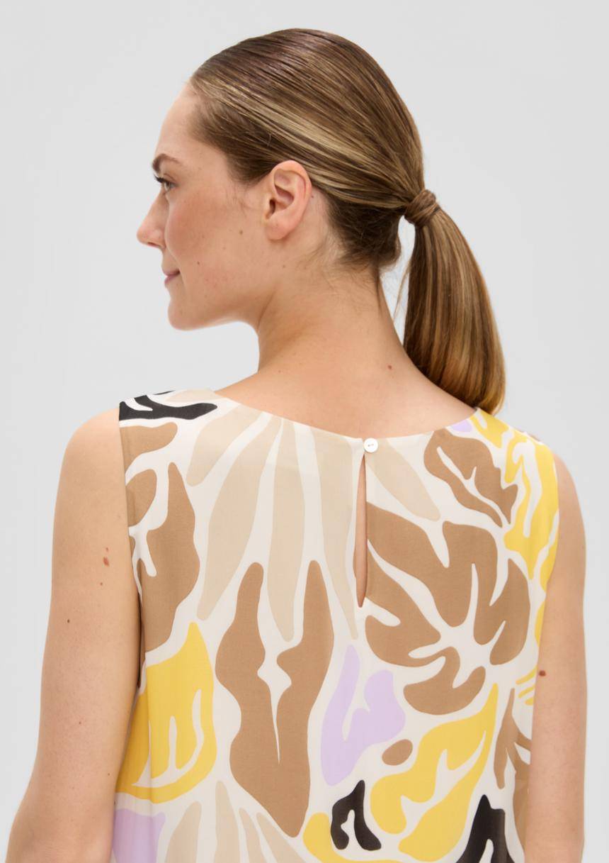 S.Oliver Knieumspielendes Chiffon-Kleid Mit Volants