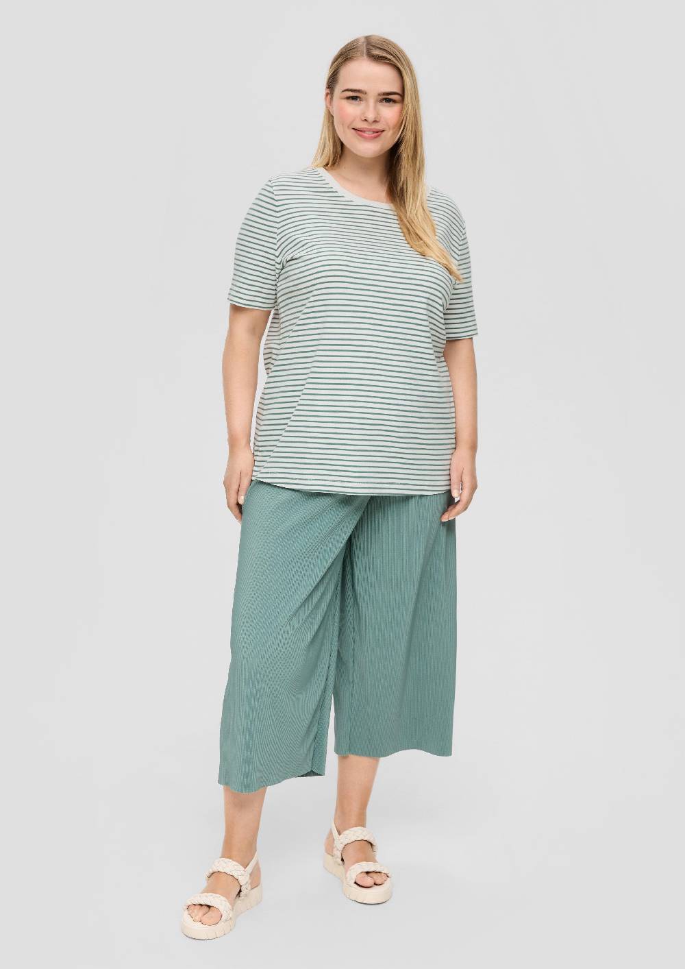 S.Oliver Kurzärmeliges Baumwollshirt Mit Rundhalsausschnitt