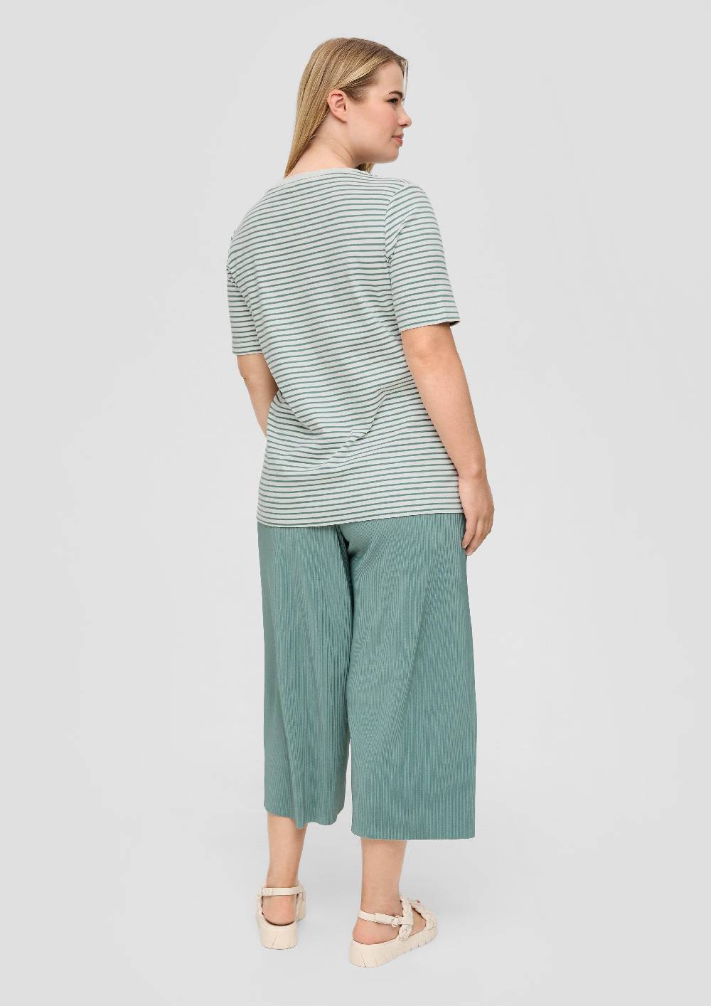 S.Oliver Kurzärmeliges Baumwollshirt Mit Rundhalsausschnitt