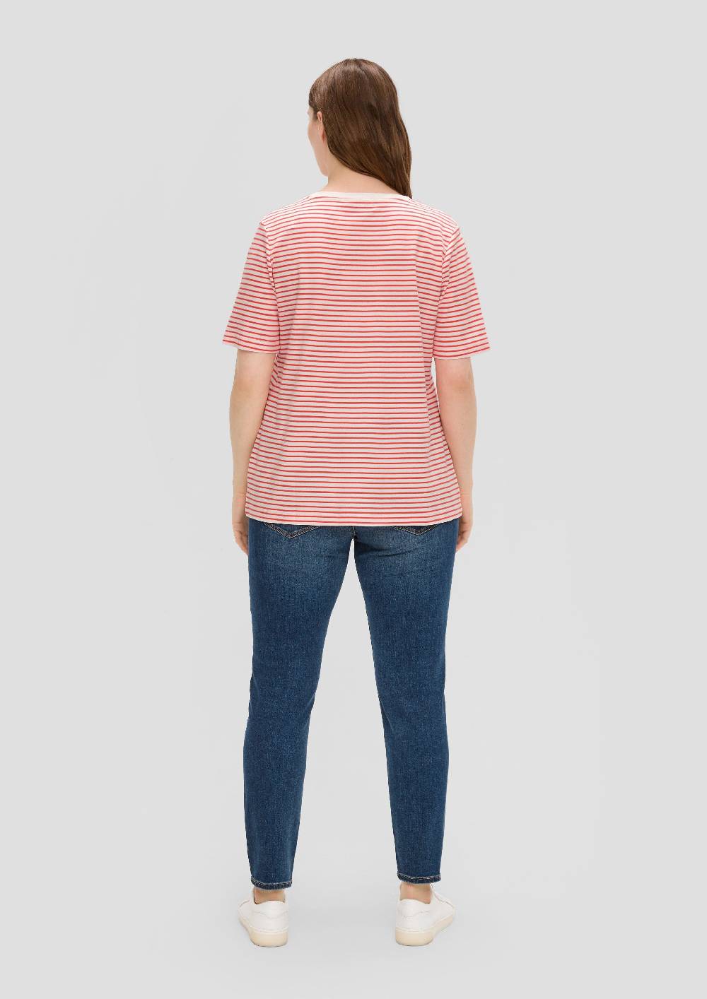 S.Oliver Kurzärmeliges Baumwollshirt Mit Rundhalsausschnitt