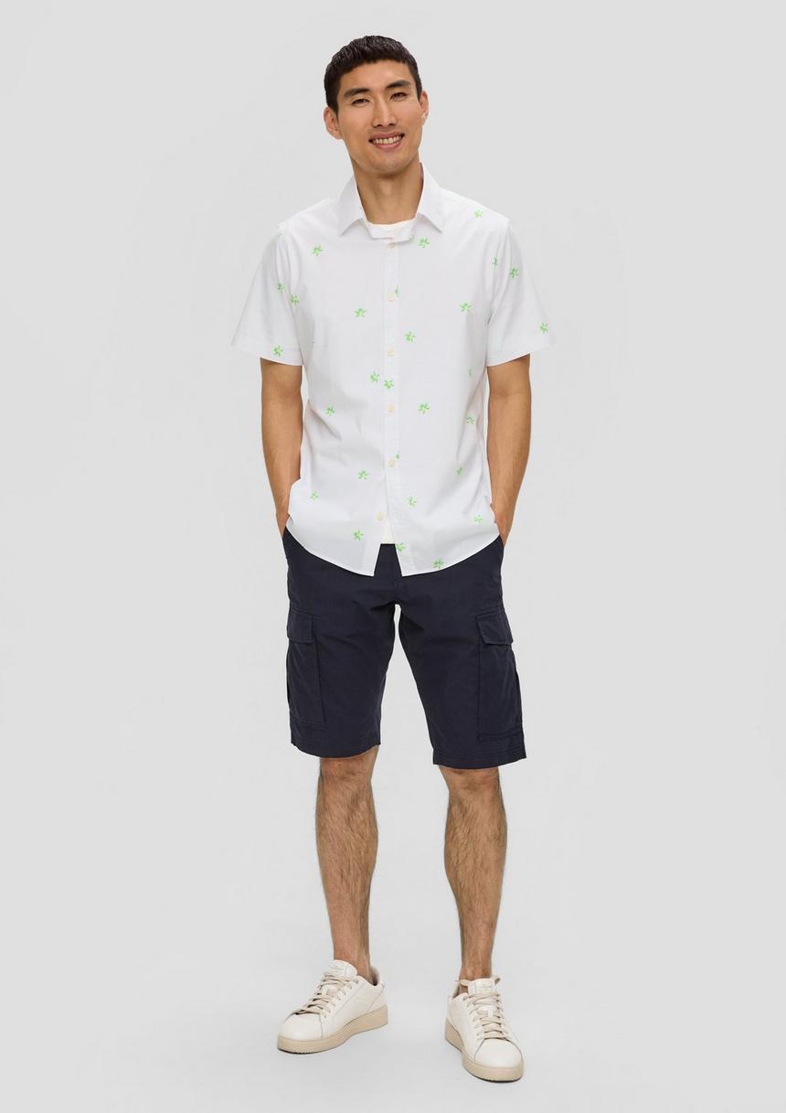S.Oliver Kurzarmhemd Im Slim Fit Mit All-over-Print